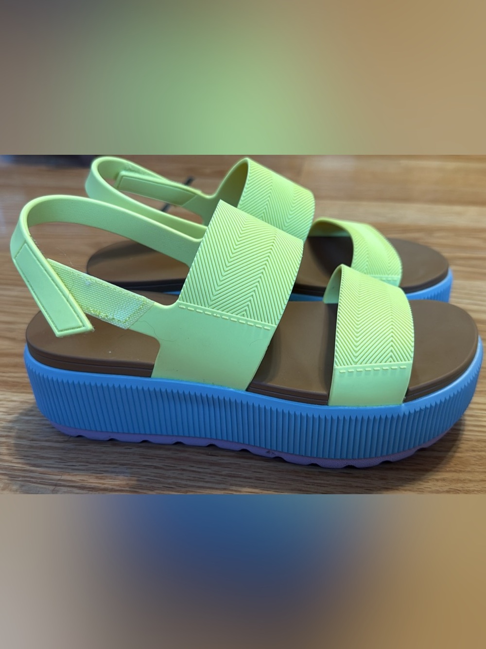 Women’s Neon Lime Platform Sandals